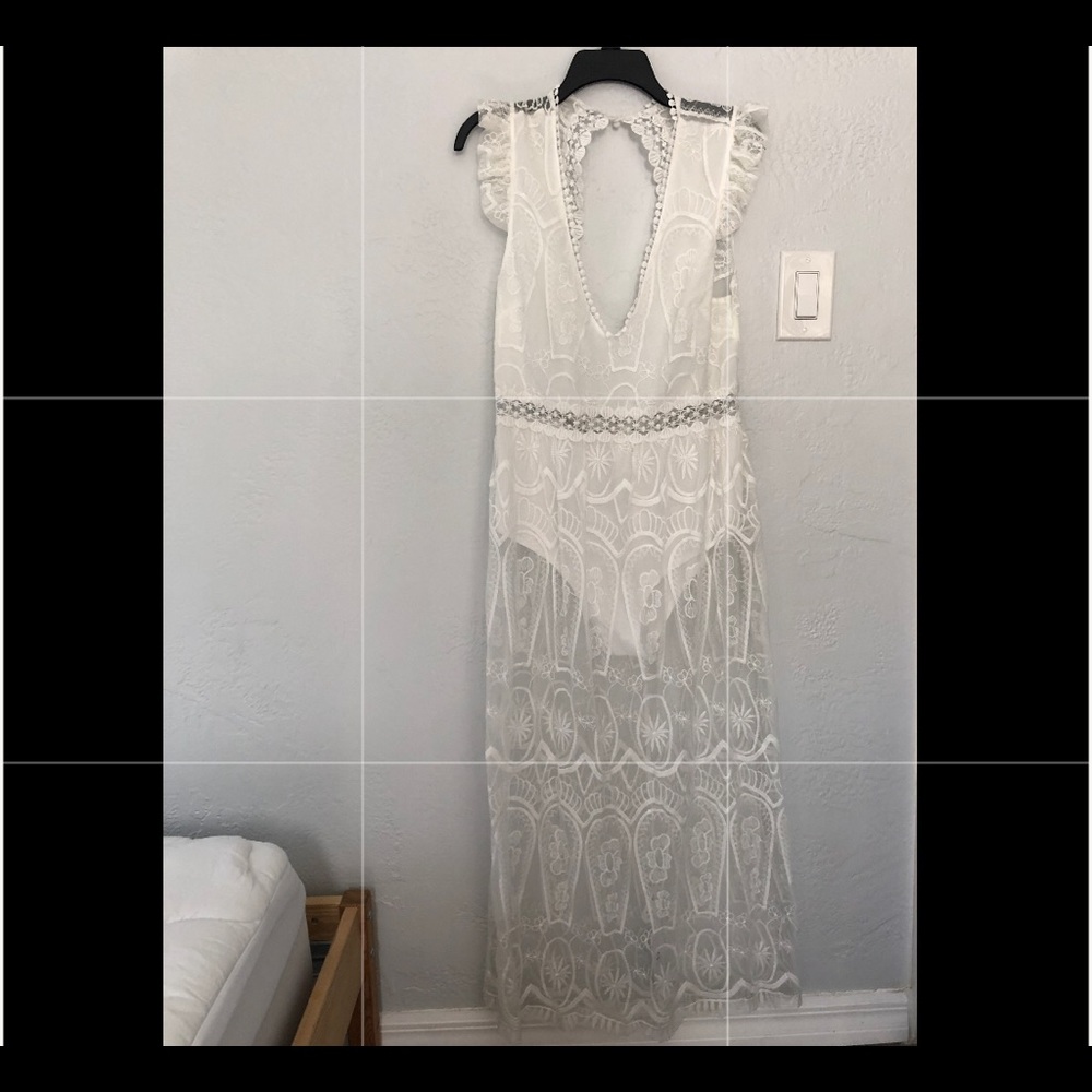 NEW Beach Wedding/coverup Bodysuit - XL